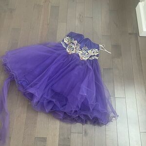 Elegant Purple Women Dress